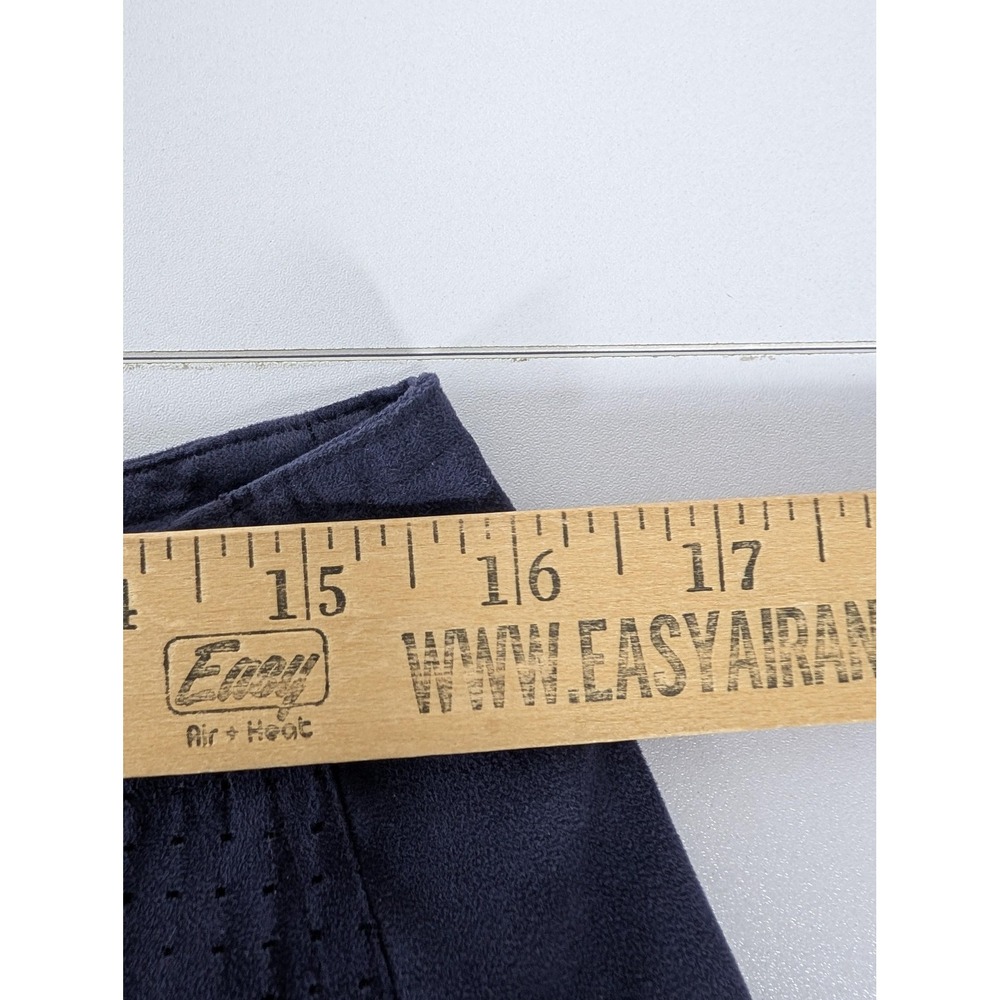 Jamie Sadock Shorts Womens 10 Faux Suede Navy Blue Zip Pocket Golf Activewear - Picture 9 of 11